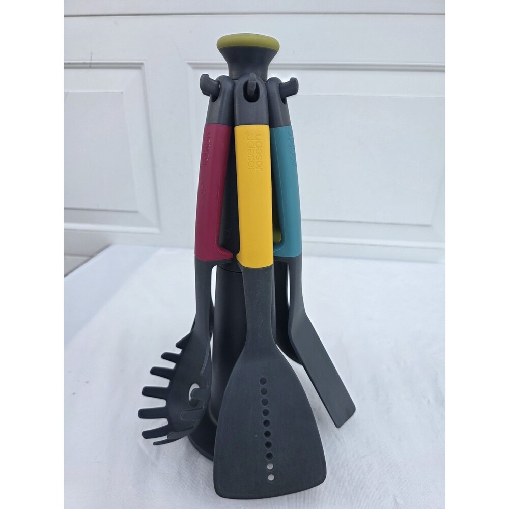 Joseph Joseph Elevate Carousel Opal Kitchen Utensil Tool Set w/ Stand USED